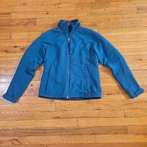 Ibex Softshell Full Zip Jacket Peak Climawool Logo Green Small Womens